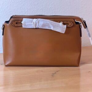 Brown leather FF By The Way Medium Boston bag